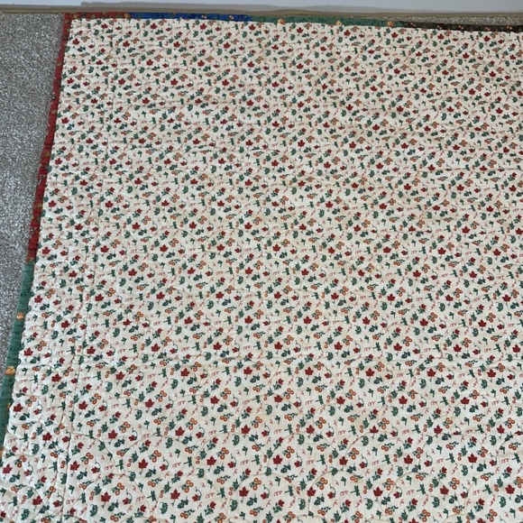 Woodland Animals Quilt Moose Deer Bear Fox Nature Patchwork Handmade Fleece - Picture 11 of 12